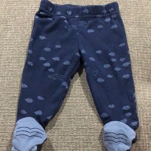 Blue 3 month pants . Turtle and crocodile print. Boy